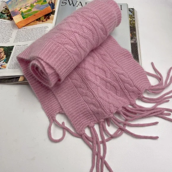 Mariele Waithe Winter 100% cashmere scarf wrap 72”x8” - Picture 1 of 2